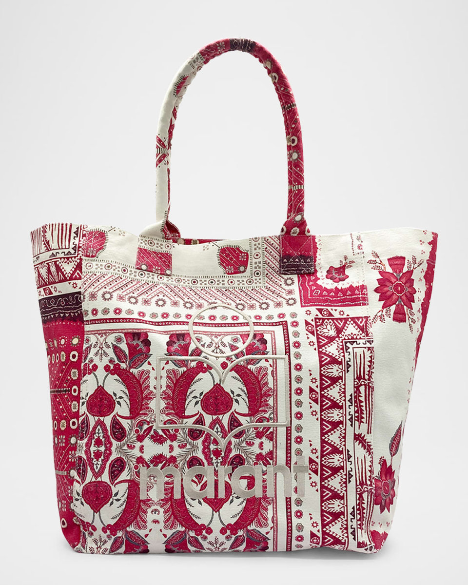 Yenky Small Paisley Printed Canvas Tote Bag